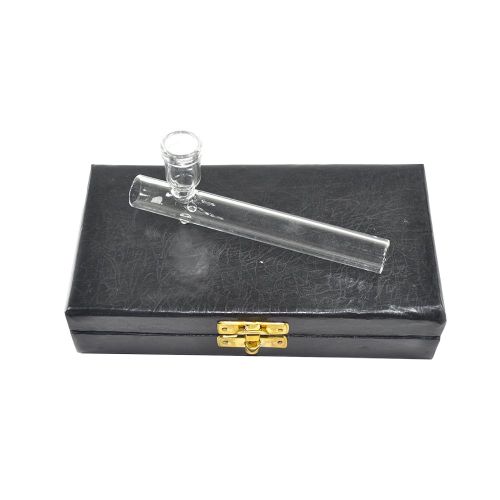 Glass Shotgun Pipe with Padded Case (Multiple Sizes)