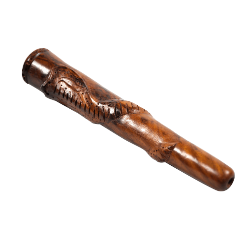 15cm Wooden Chillum (Cobra Carving)