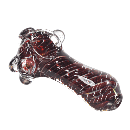 4" Coloured Glass Pipe (Knobbly twist)