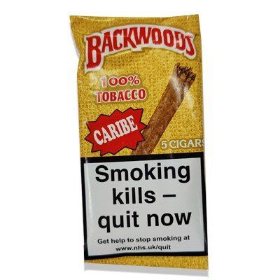 BACKWOODS 100% Tobacco- 5 pack Cigars (Caribe)