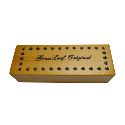Grass Leaf Slim Wooden Rolling Box (multiple colours)