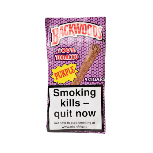 BACKWOODS 100% Tobacco- 5 pack Cigars (Purple)