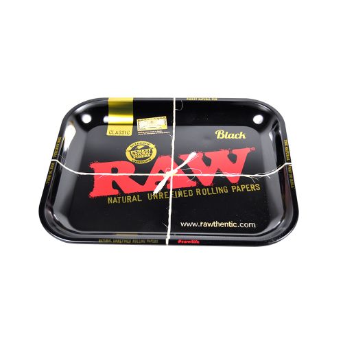 RAW Metal Rolling Tray (Black)-Medium