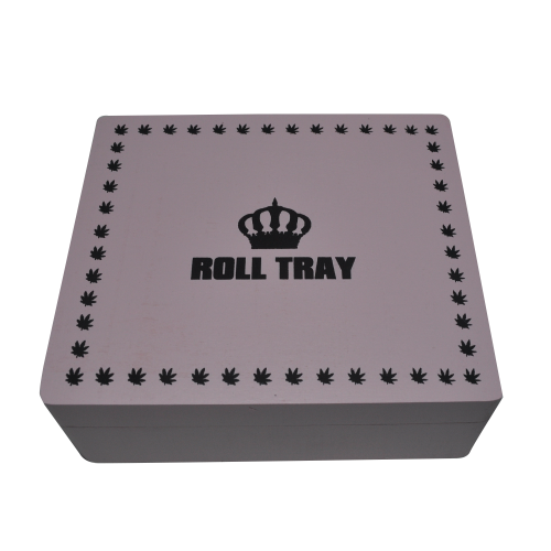 Roll Tray Wooden Rolling Box (Large)-Pink