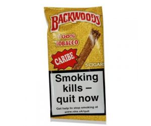 BACKWOODS 100% Tobacco- 5 pack Cigars (Caribe)
